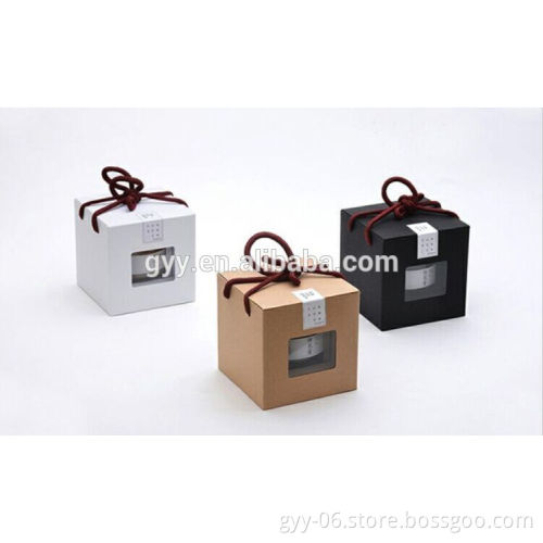 Fashion Essential Oil Paper Packaging Box, Soap Gift Box with Handles and Window